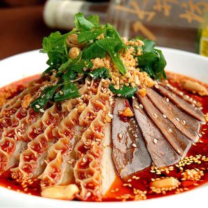 Beef & beef offal in chili sauce