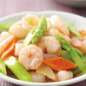 Asparagus Fried Prawn ball