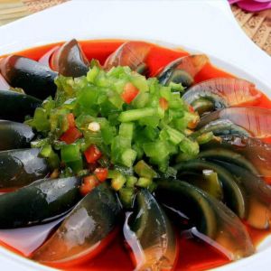 Green Pepper with Century Egg